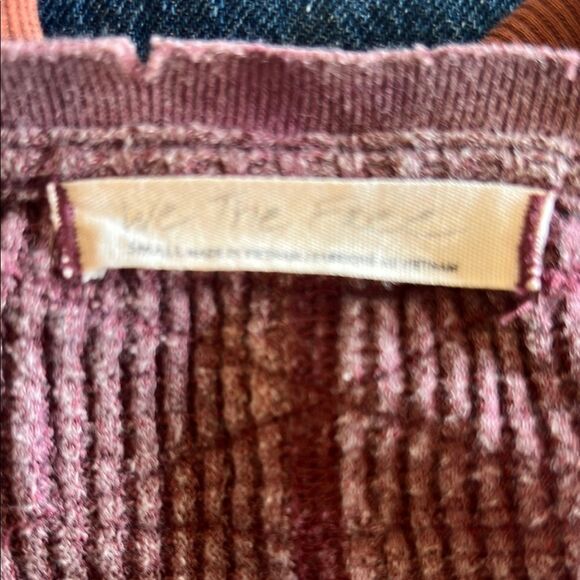 We The Free V-Neck Waffle Knit Top - Picture 6 of 6